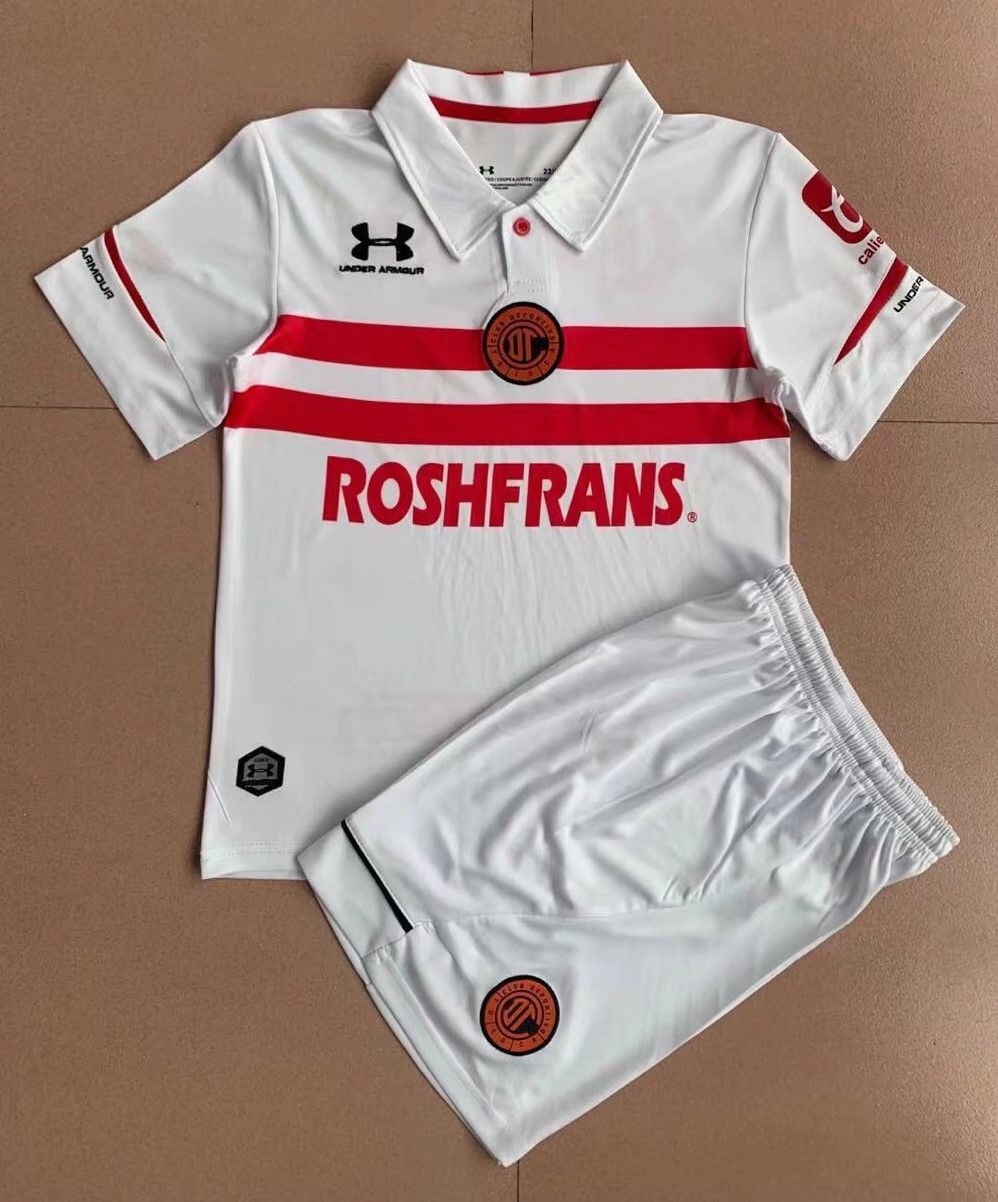 Kids-Toluca 21/22 Away White Soccer Jersey